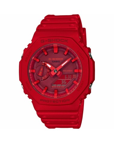 Reloj Unisex Casio GA-2100-4AER Rojo Multifunción
